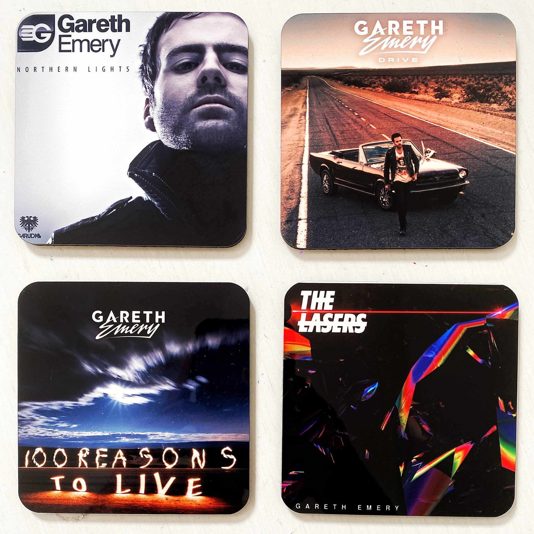 gareth emery album art coasters